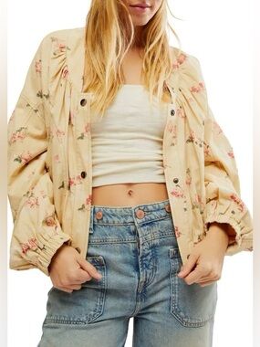 Free People Rory Bomber Jacket in Warm Combo | XL | NWT